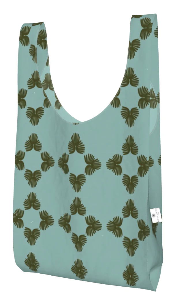 Saunter: Fanned Fauna in Parisian Blue Repeat Pattern - Image 2